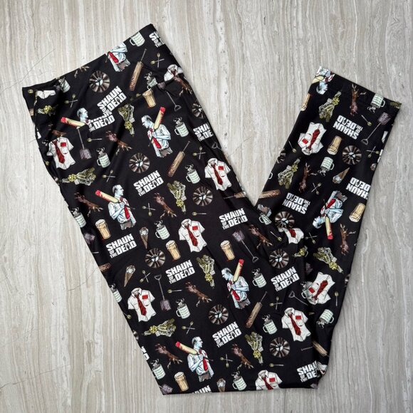 Shaun of the Dead - Zombie Movie Themed Print Soft Leggings - Picture 2 of 4